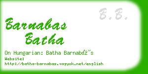 barnabas batha business card